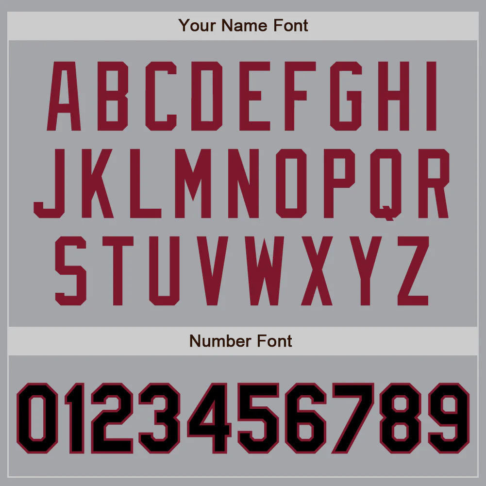 Custom Gray Black-Crimson Authentic Two Tone Baseball Jersey - Image 5