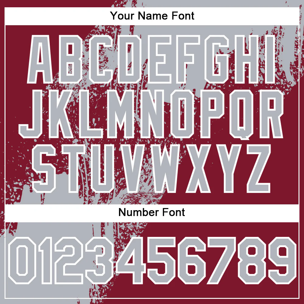 Custom Gray Crimson-White 3D Pattern Abstract Brush Stroke Two-Button Unisex Softball Jersey - Image 5