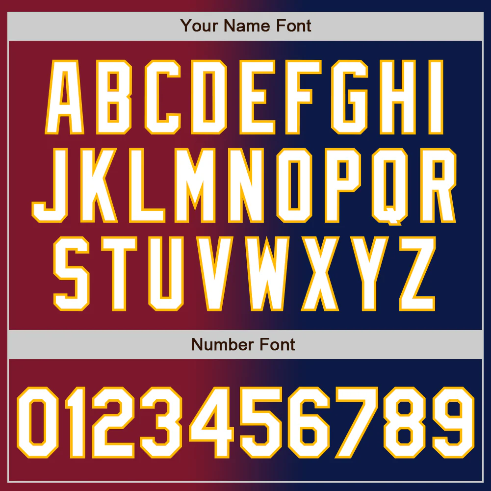 Custom Navy White Crimson-Gold Authentic Gradient Fashion Baseball Jersey - Image 5