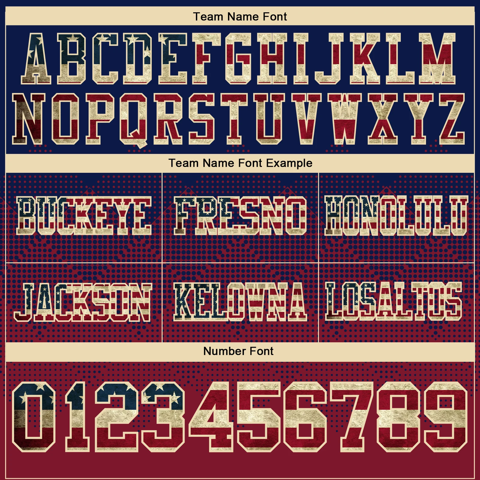Custom Navy Vintage USA Flag Crimson-Cream Authentic Gradient Square Shape Flag Football Jersey - Image 3