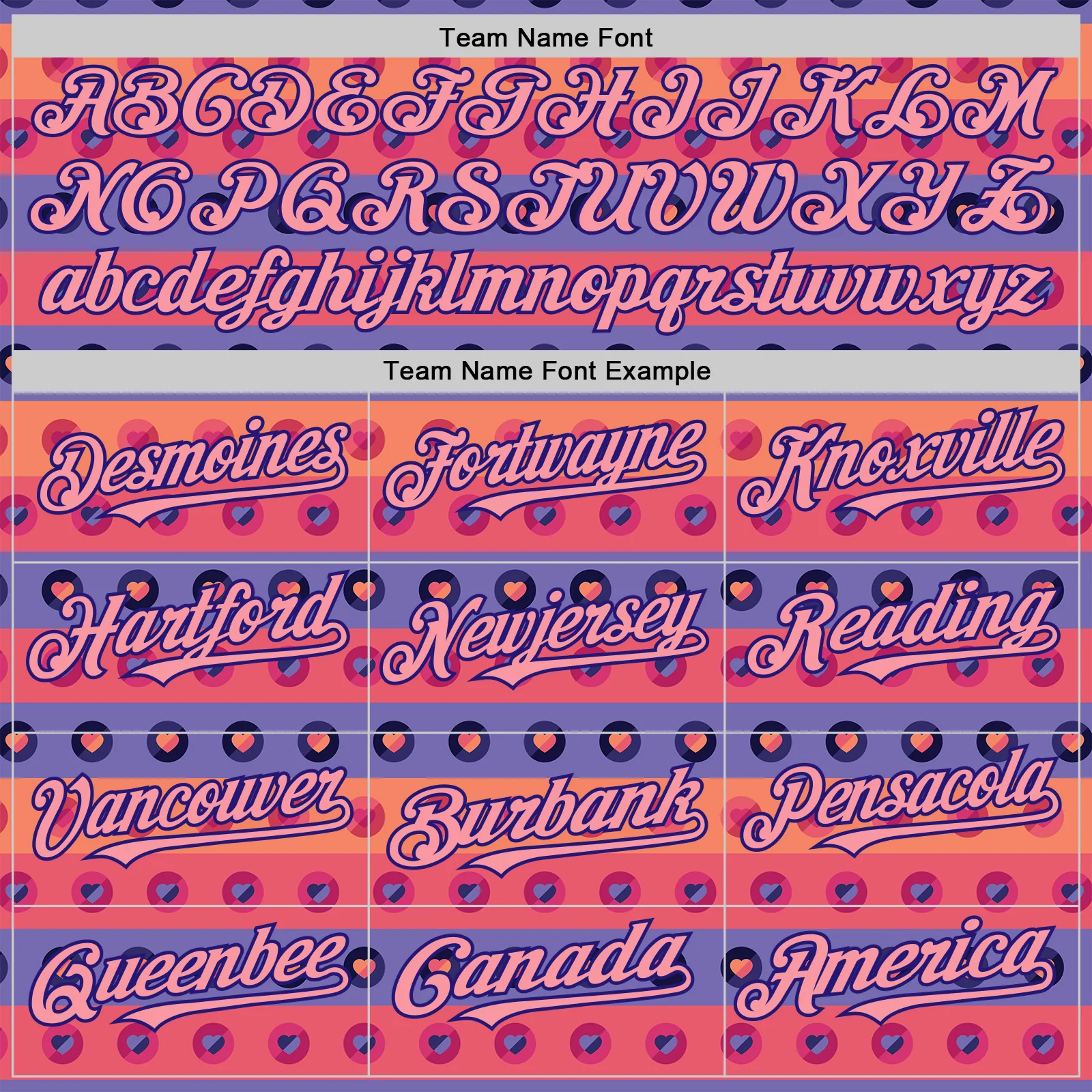 Custom Orange Medium Pink-Dark Purple Valentine's Day Love Heart Authentic Baseball Jersey - Image 4