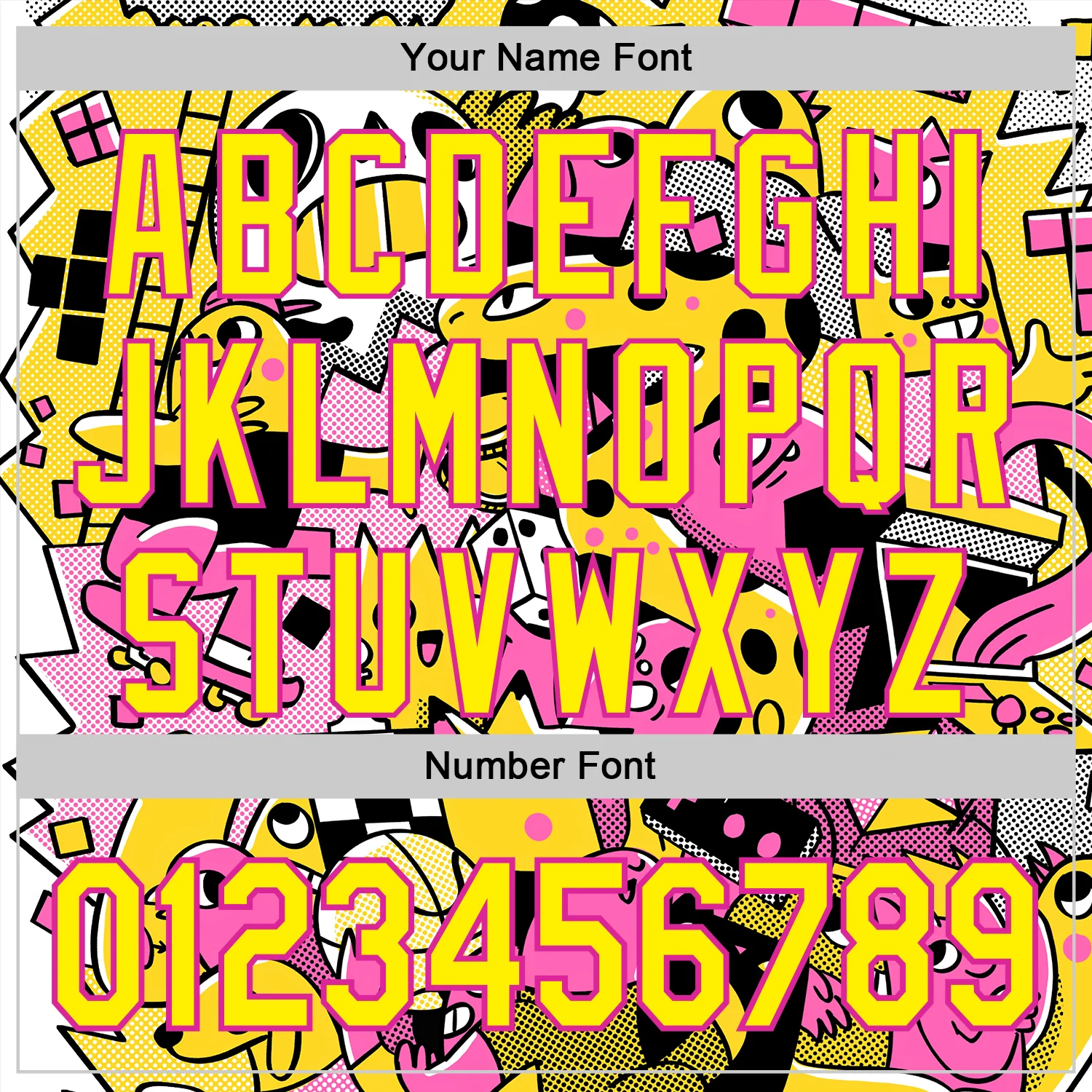 Custom Black Light Yellow-Deep Pink 3D Geo Law Play Time Authentic Baseball Jersey - Image 5