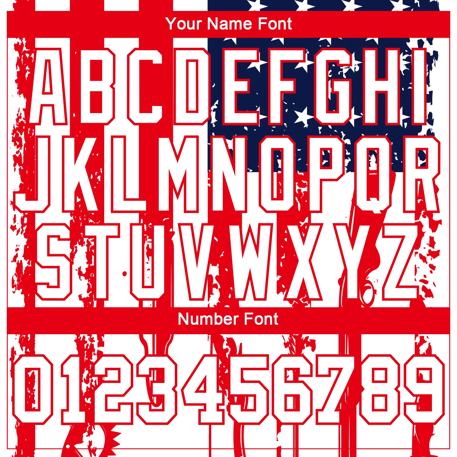 Custom White Fire Red-Royal 3D Hunting Tool American Flag Long Sleeve Performance T-Shirt - Image 4