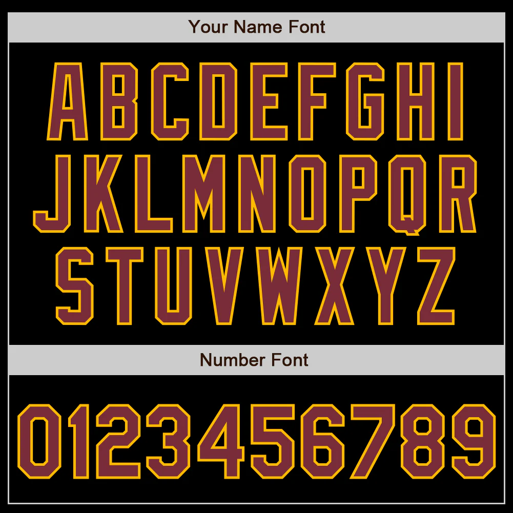 Custom Black Burgundy-Gold Authentic Baseball Jersey - Image 8