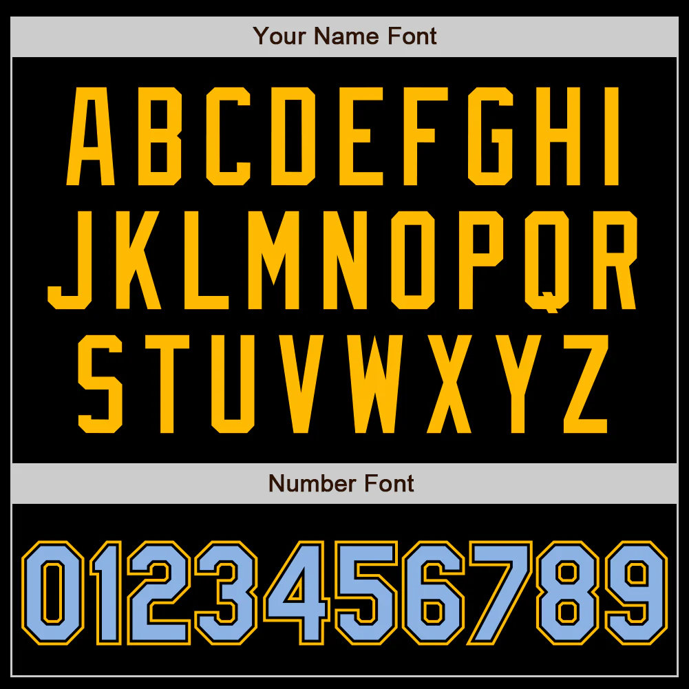 Custom Black Light Blue-Gold Authentic Baseball Jersey - Image 8
