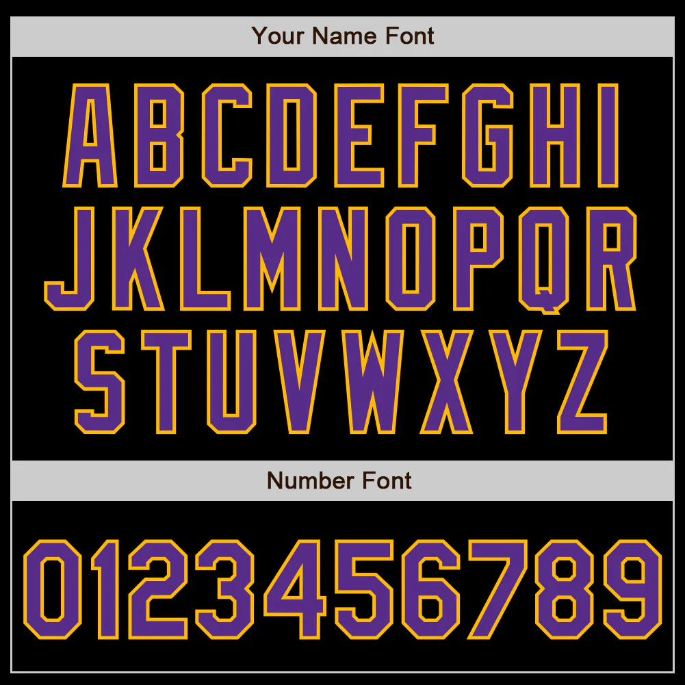 Custom Black Purple-Gold Authentic Baseball Jersey - Image 4