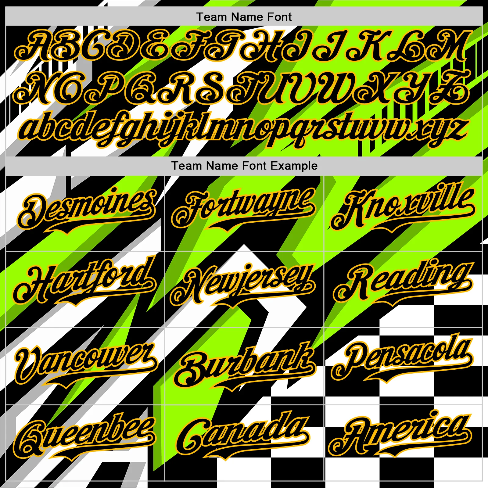 Custom Black Gold Green-White Car Racing Formula Auto Motorsport Authentic Baseball Jersey - Image 4
