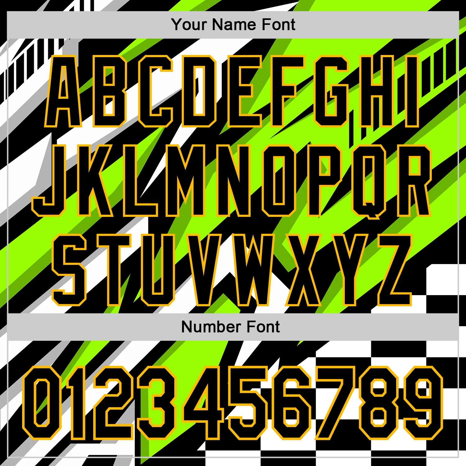 Custom Black Gold Green-White Car Racing Formula Auto Motorsport Authentic Baseball Jersey - Image 5