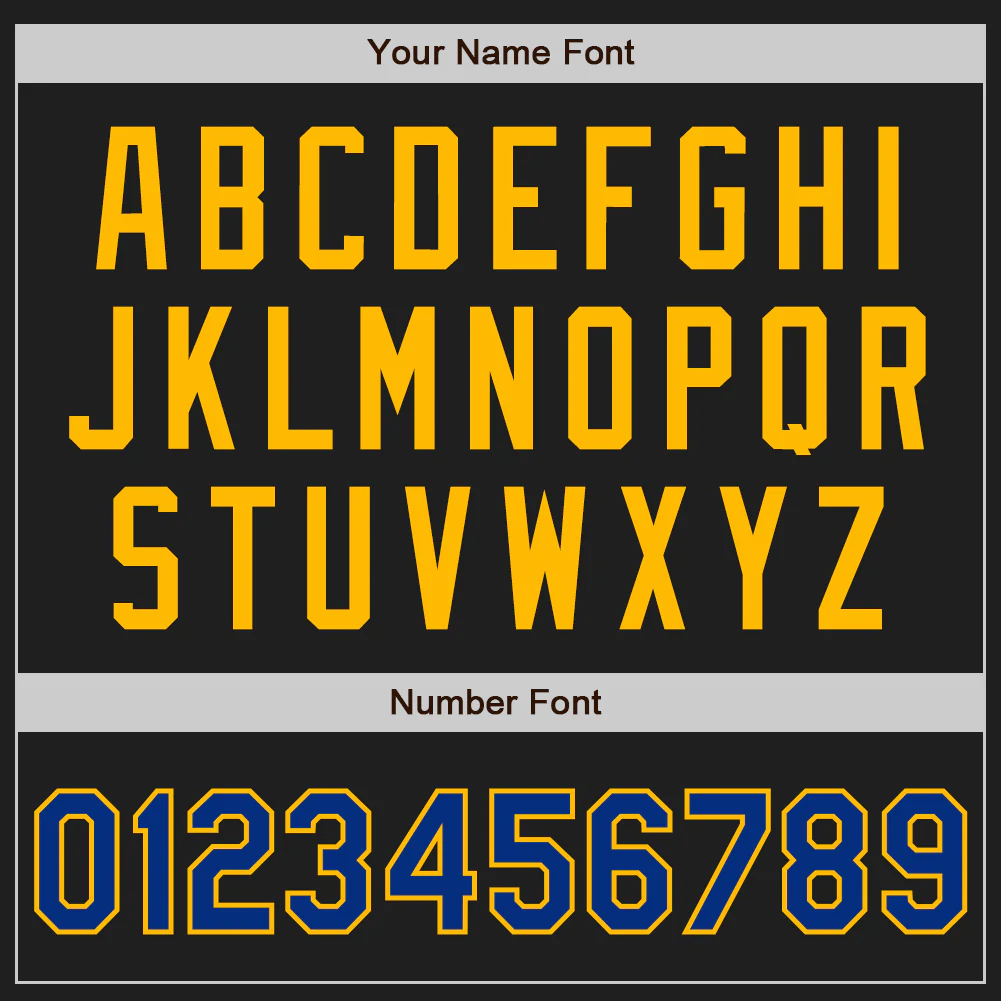 Custom Black Royal-Gold Authentic Two Tone Baseball Jersey - Image 5