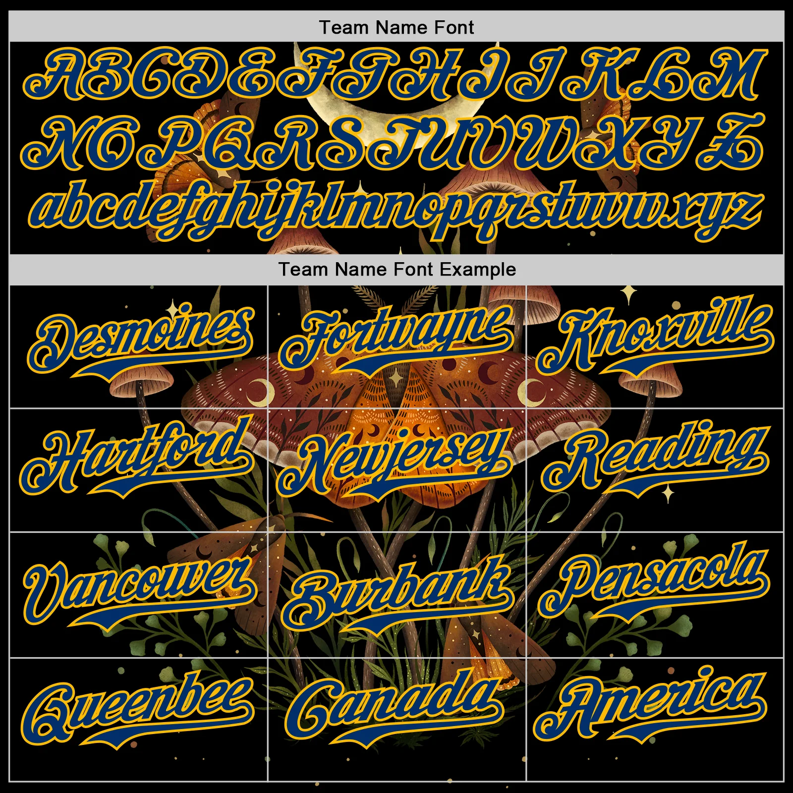 Custom Black US Navy Blue-Gold Episodic Drawing Autumn Light Underwings Authentic Baseball Jersey - Image 4