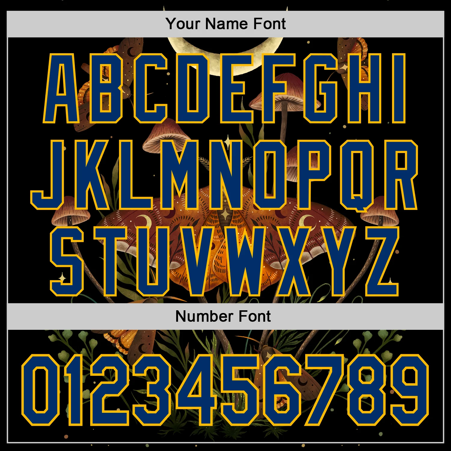 Custom Black US Navy Blue-Gold Episodic Drawing Autumn Light Underwings Authentic Baseball Jersey - Image 5