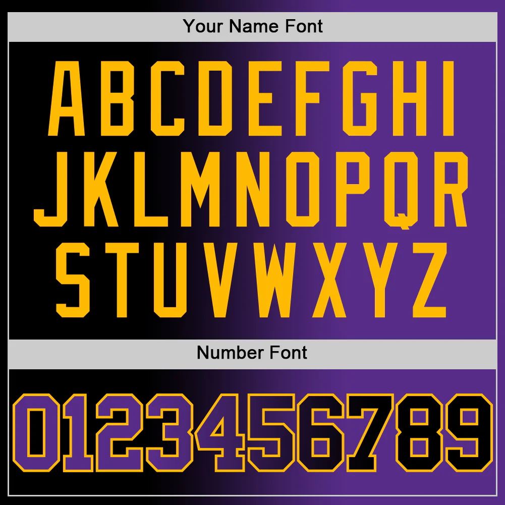 Custom Black Purple-Gold Authentic Gradient Fashion Basketball Jersey - Image 5