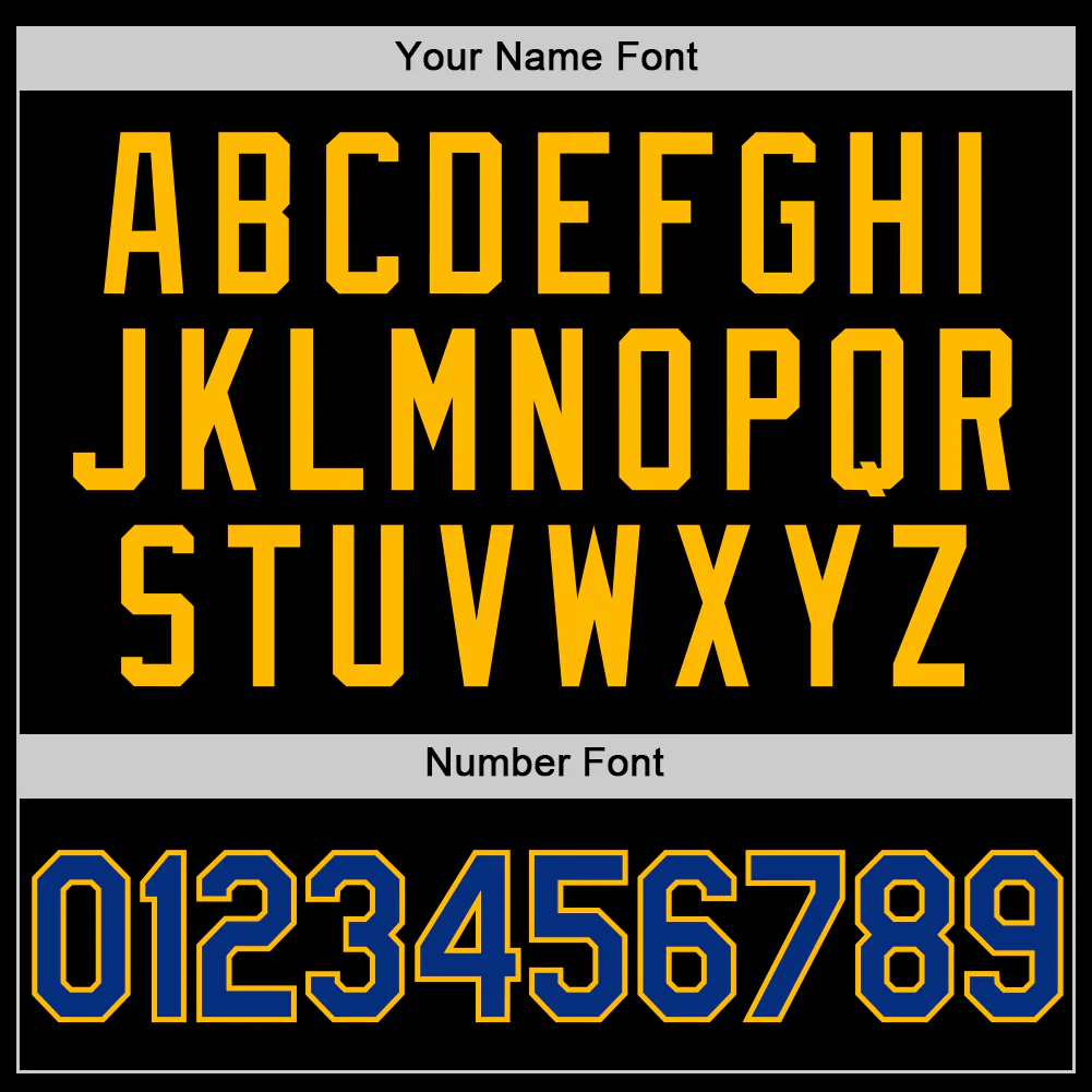 Custom Black Royal-Gold Authentic Throwback Basketball Jersey - Image 4