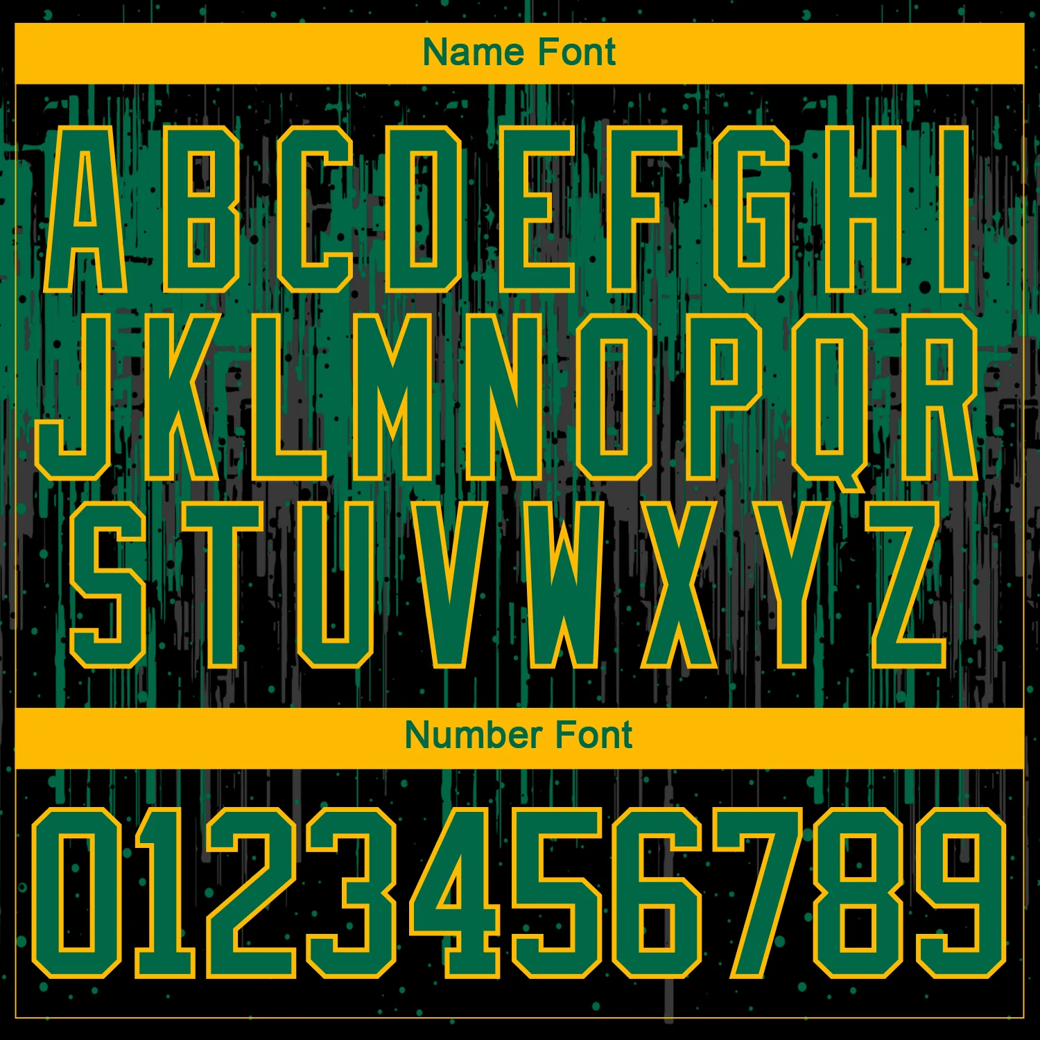 Custom Black Kelly Green Gold Steel Gray-White Dripping Splatter Pattern Hockey Lace Neck Jersey - Image 7