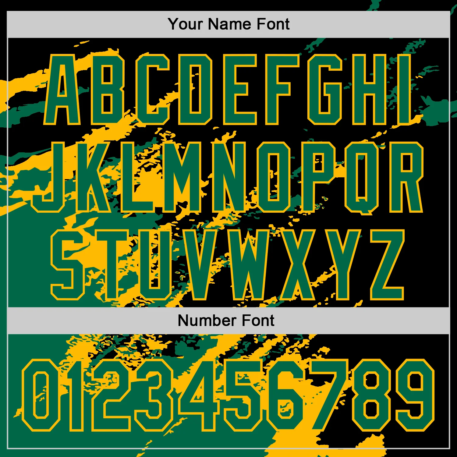 Custom Black Kelly Green-Gold Splash Art 3D Pattern Design Bomber Full-Snap Varsity Letterman Hoodie Jacket - Image 6