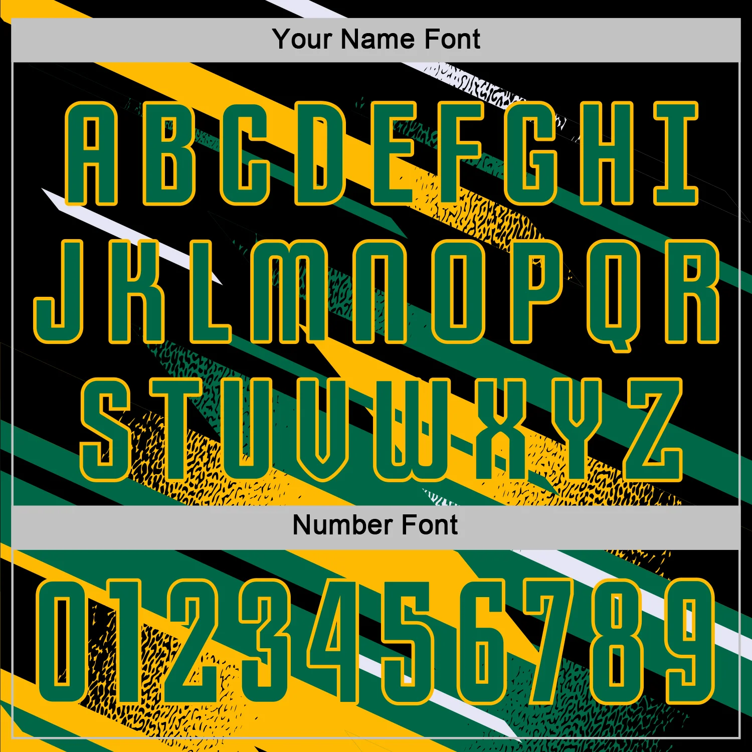 Custom Black Kelly Green Gold-White Grunge Stripe And Grainy Sports Sublimation Soccer Uniform Jersey - Image 6