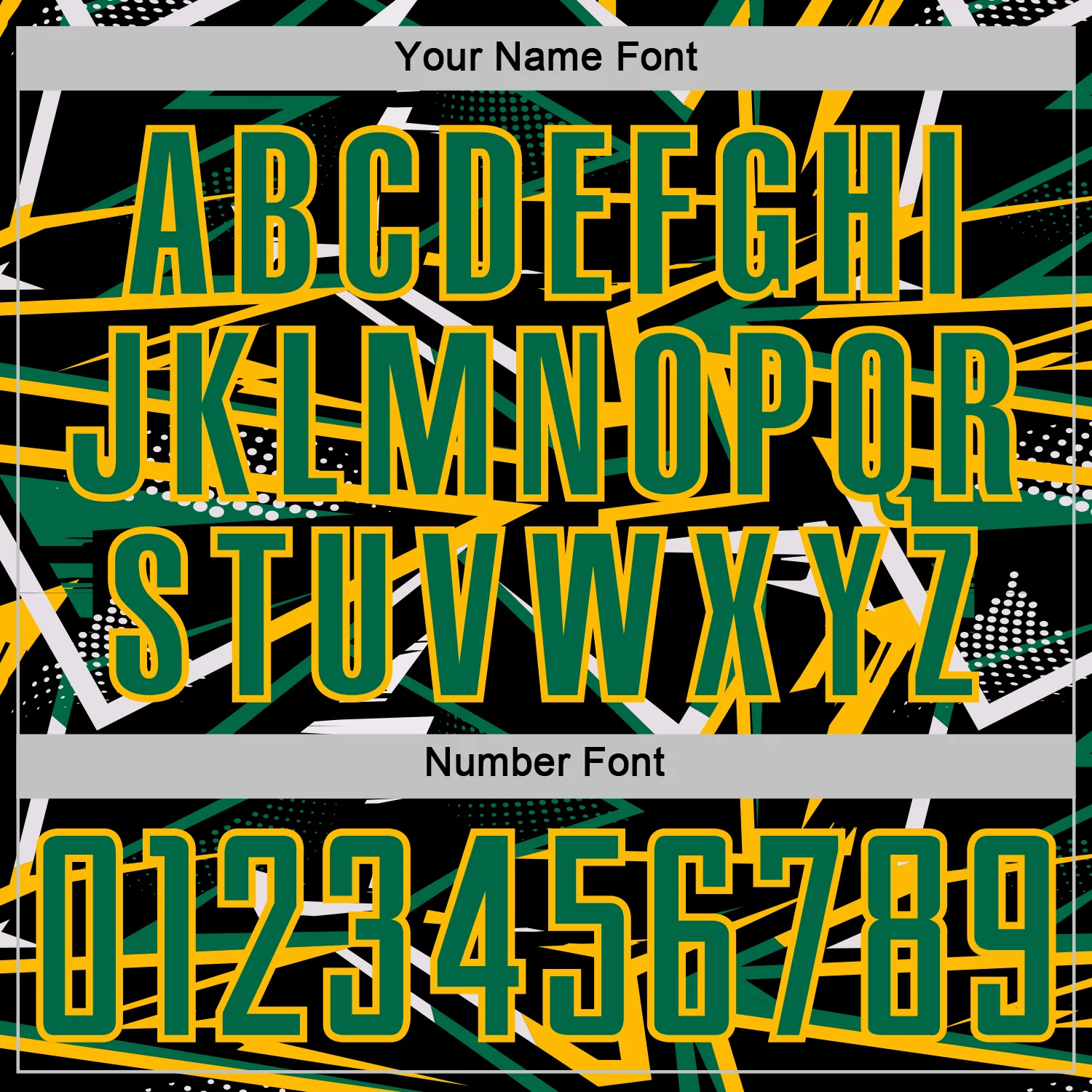 Custom Black Kelly Green Gold-White Abstract Geometric Stripes Sports Sublimation Soccer Uniform Jersey - Image 6