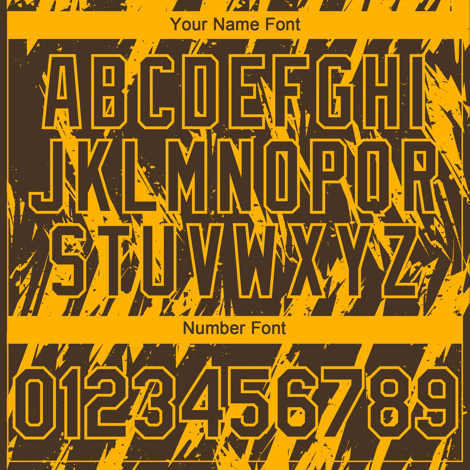 Custom Brown Gold Splatter Torn Sharp Brush Stroke Authentic Baseball Jersey - Image 5