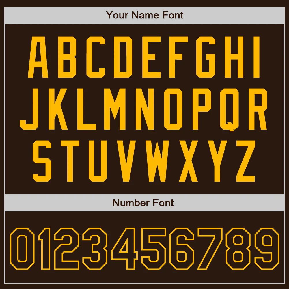 Custom Brown Gold Authentic Two Tone Baseball Jersey - Image 5