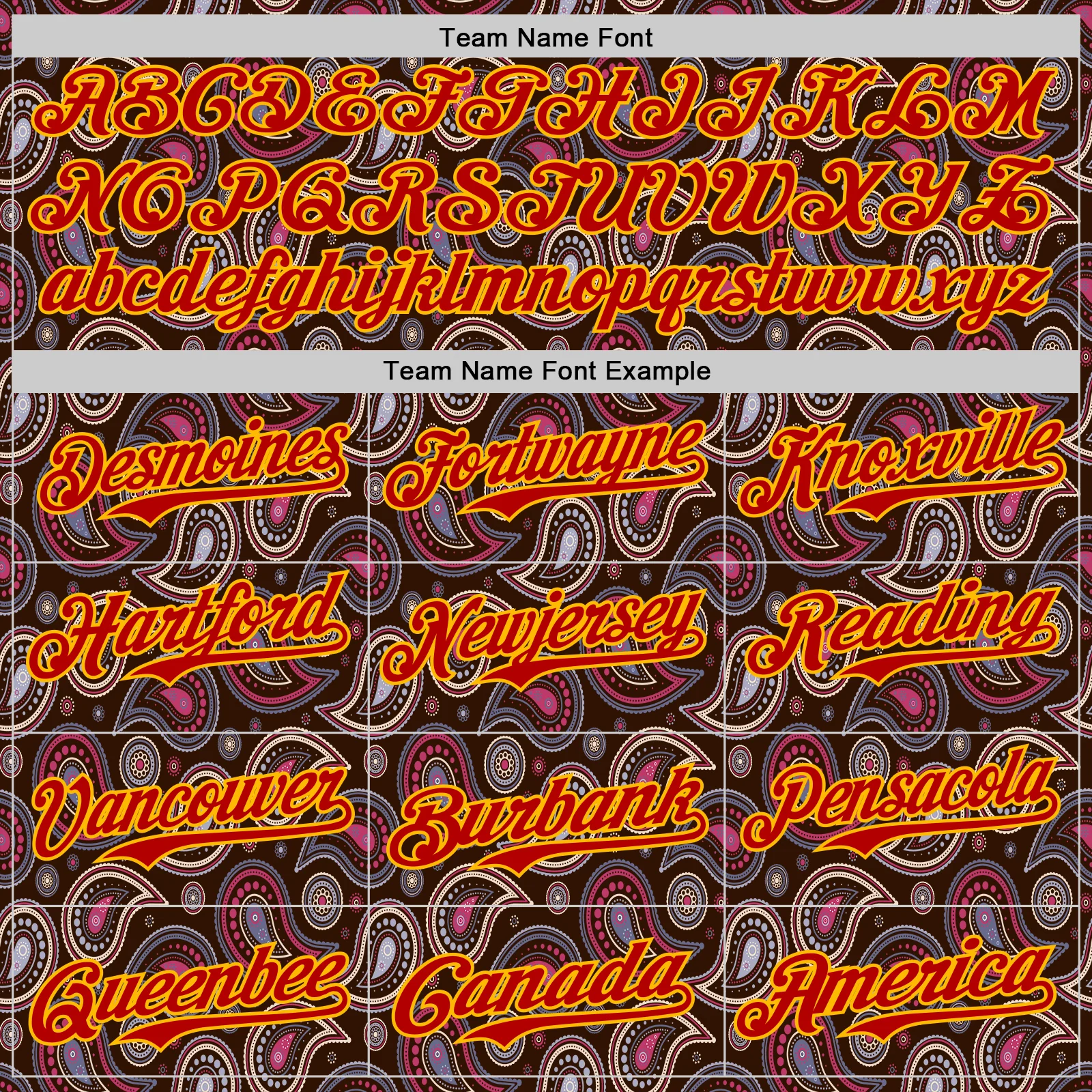 Custom Brown Red-Gold 3D Pattern Design Burner Costumes Paisley Bandana Authentic Baseball Jersey - Image 4