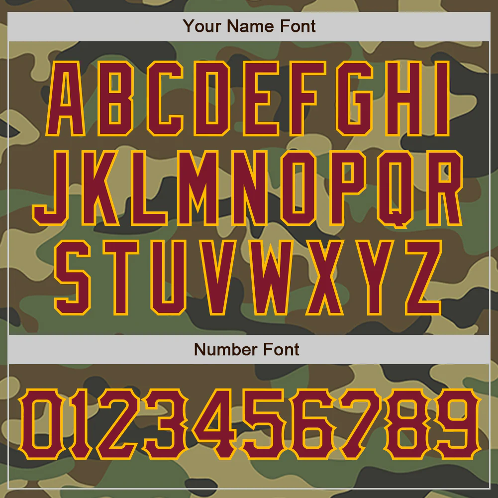 Custom Camo Crimson-Gold Authentic Salute To Service Baseball Jersey - Image 5