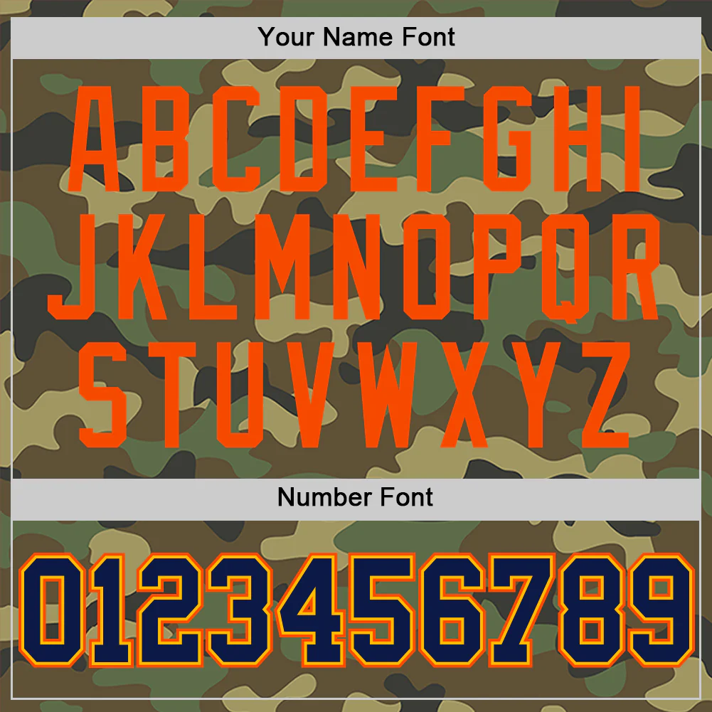 Custom Camo Navy Gold-Orange Authentic Salute To Service Basketball Jersey - Image 4