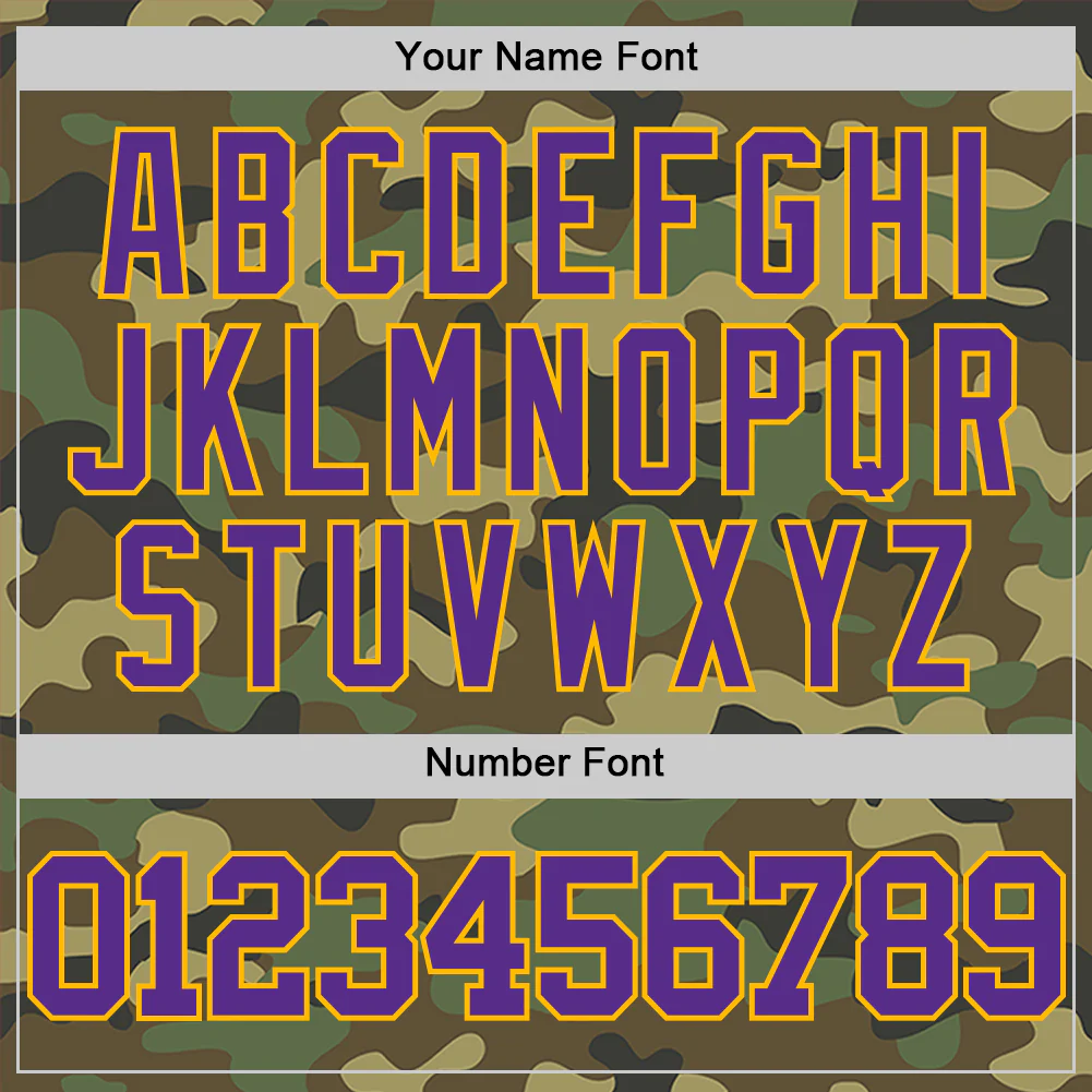 Custom Camo Purple-Gold Authentic Salute To Service Basketball Jersey - Image 4