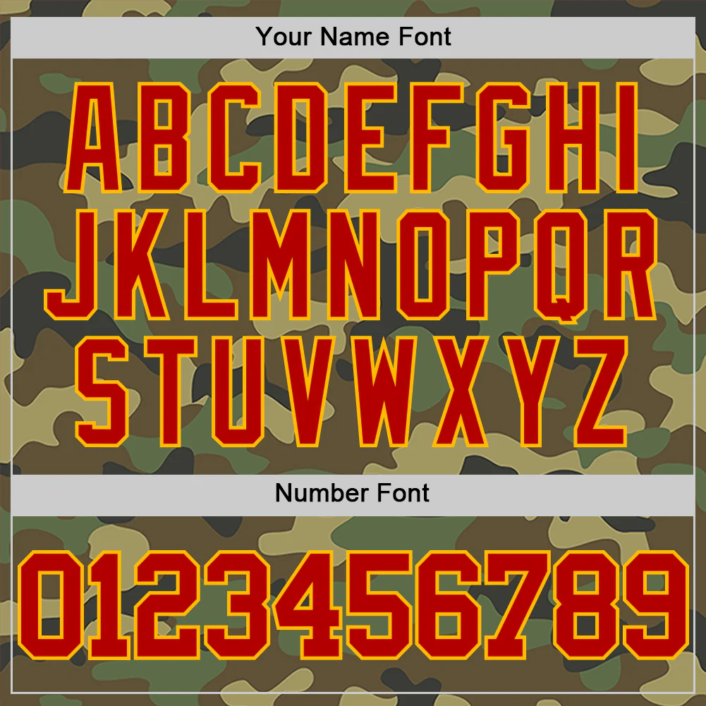 Custom Camo Red-Gold Authentic Salute To Service Basketball Jersey - Image 4