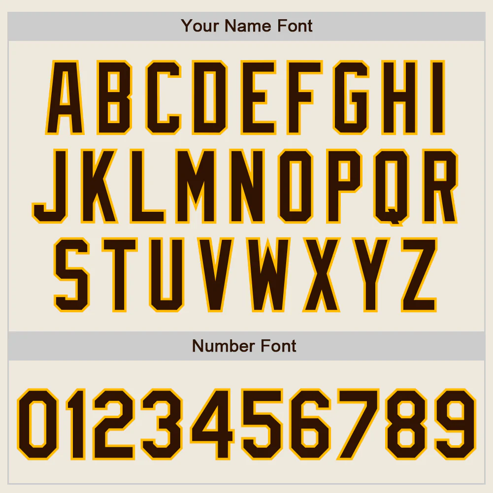 Custom Cream Brown-Gold Authentic Two Tone Baseball Jersey - Image 5