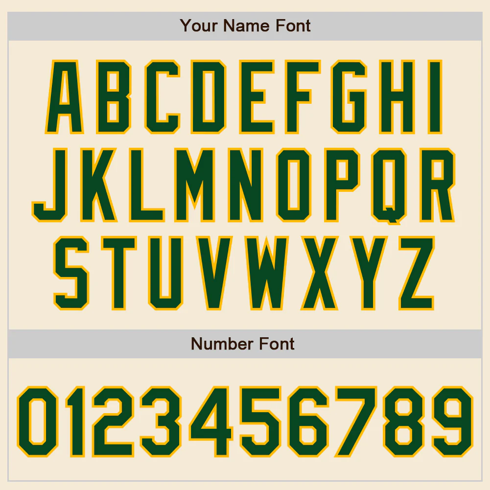 Custom Cream Green-Gold Authentic Baseball Jersey - Image 8