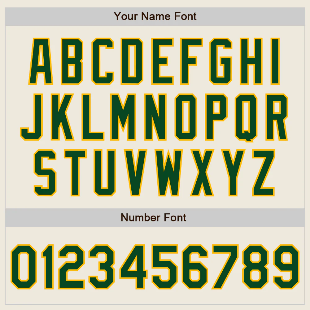 Custom Cream Green-Gold Authentic Two Tone Baseball Jersey - Image 5