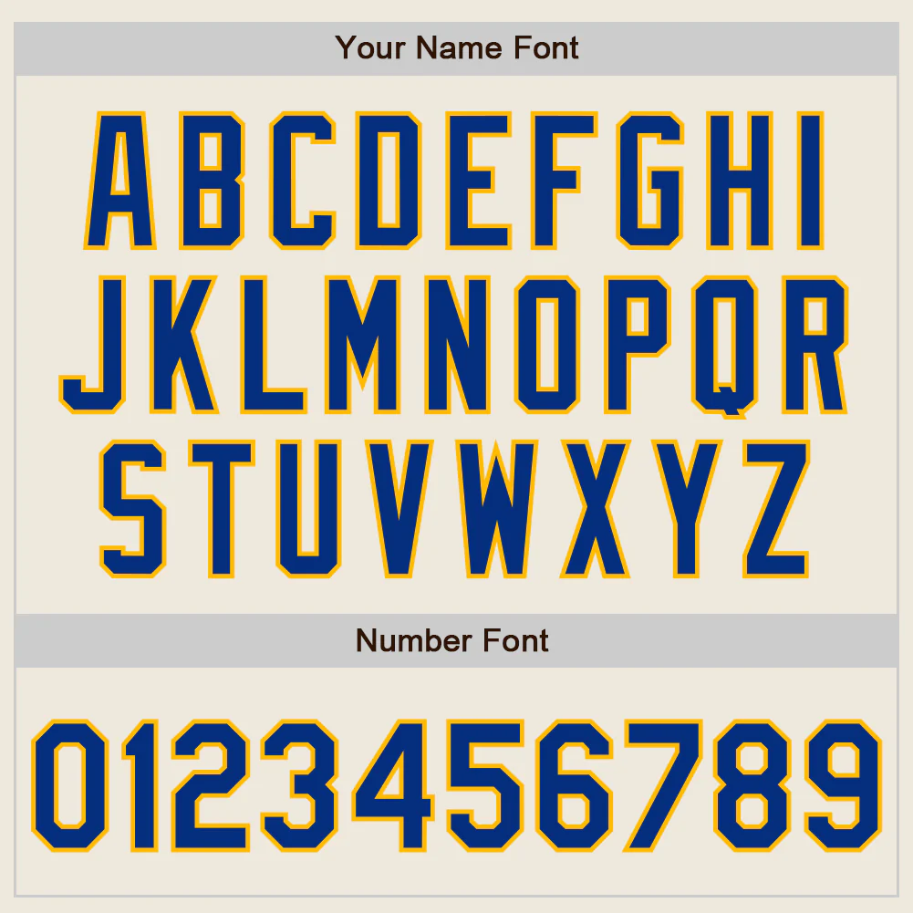 Custom Cream Royal-Gold Authentic Baseball Jersey - Image 5