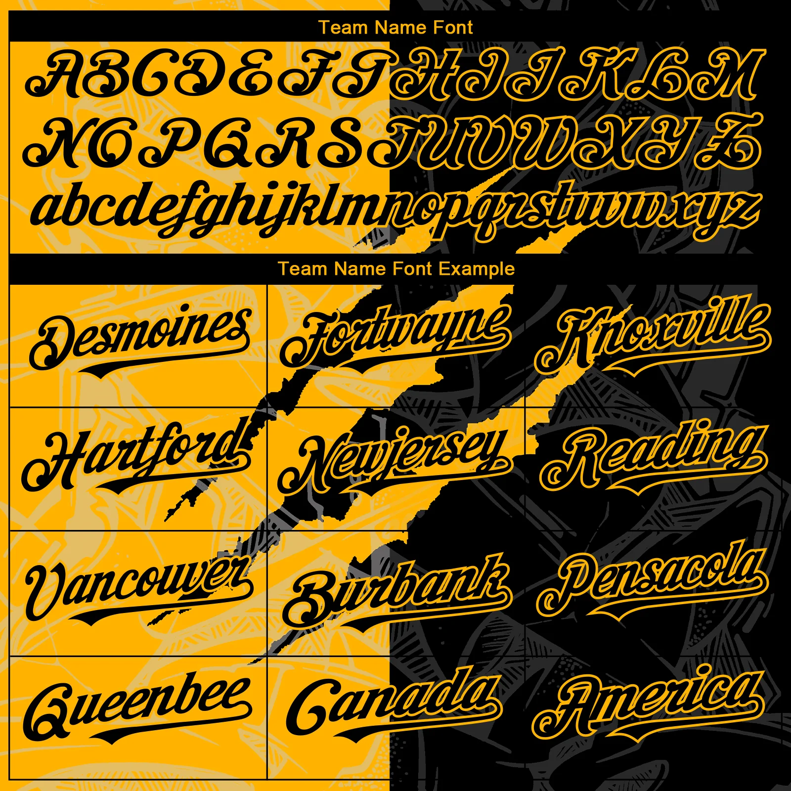 Custom Graffiti Pattern Black-Gold 3D Scratch Authentic Baseball Jersey - Image 4