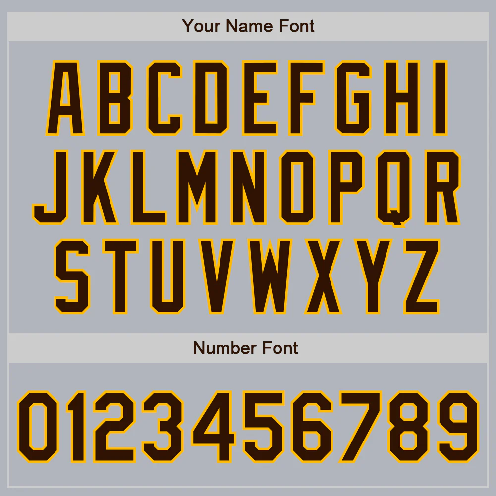 Custom Gray Brown-Gold Authentic Baseball Jersey - Image 4