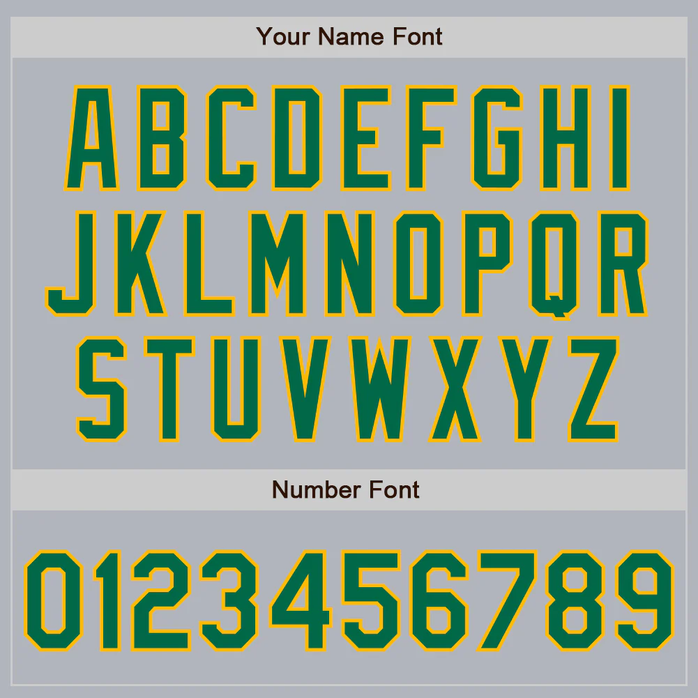 Custom Gray Kelly Green-Gold Authentic Baseball Jersey - Image 8