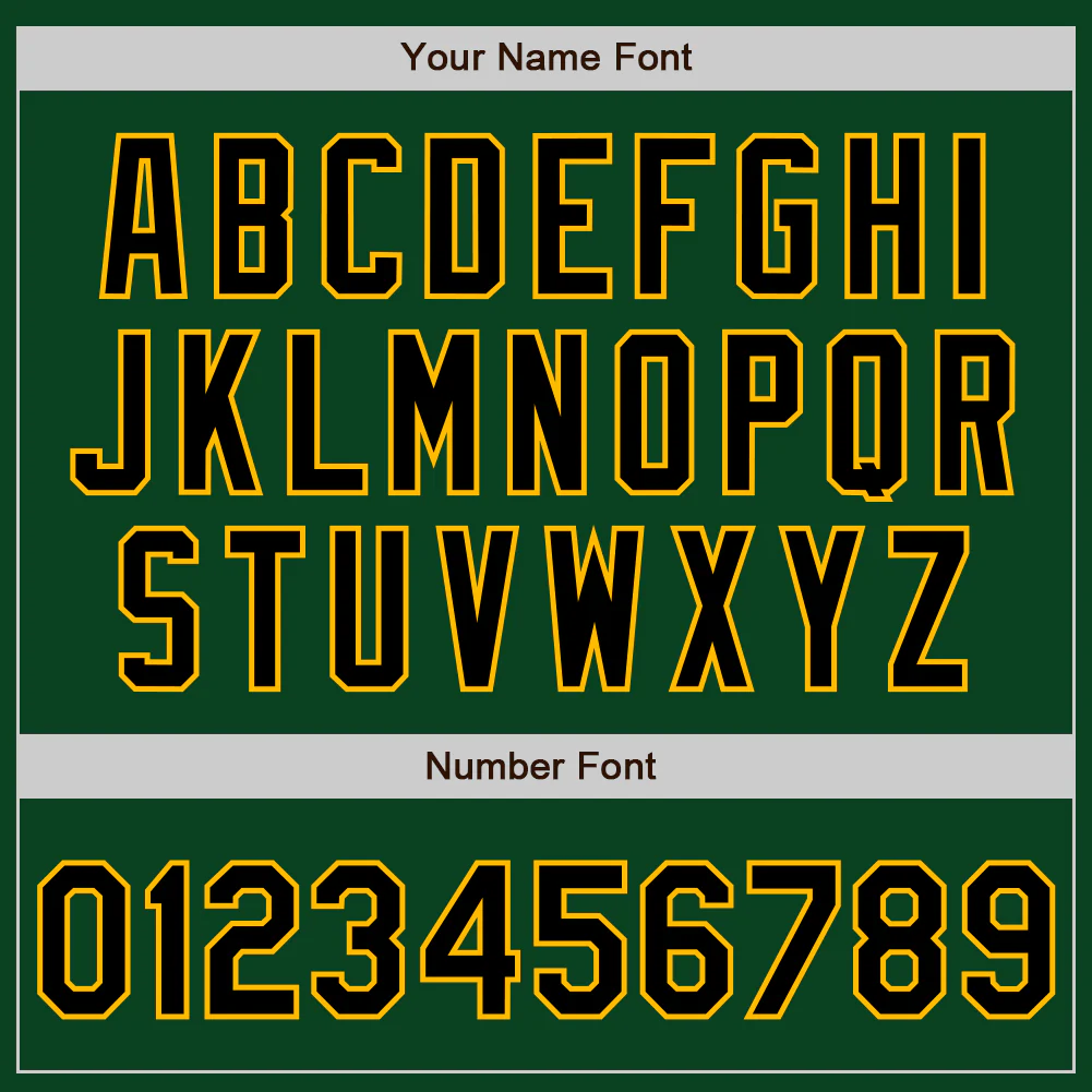 Custom Green Black-Gold Authentic Baseball Jersey - Image 8