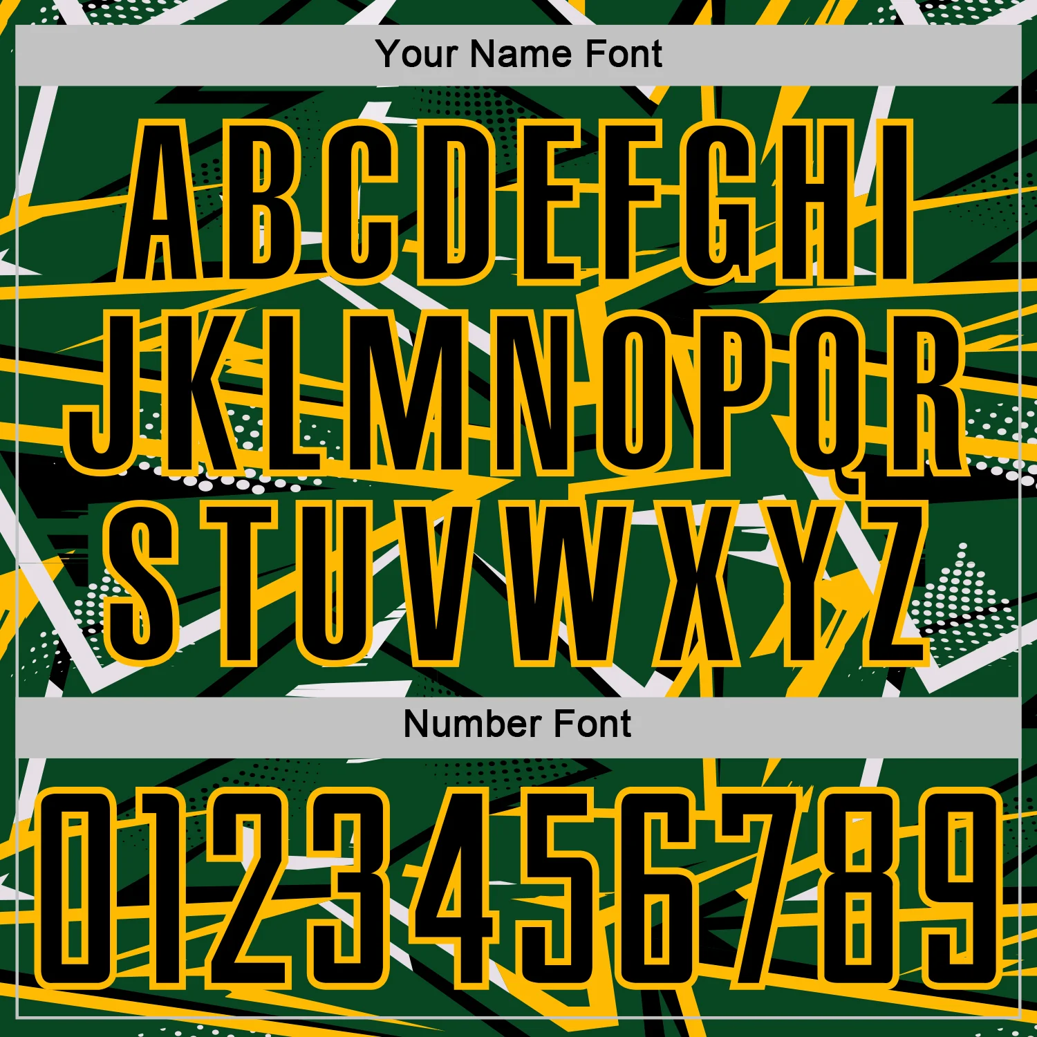 Custom Green Black Gold-White Abstract Geometric Stripes Sports Sublimation Soccer Uniform Jersey - Image 6