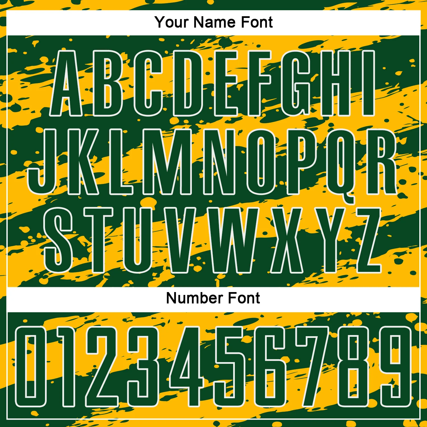 Custom Green Gold-White Splash Sublimation Soccer Uniform Jersey - Image 6