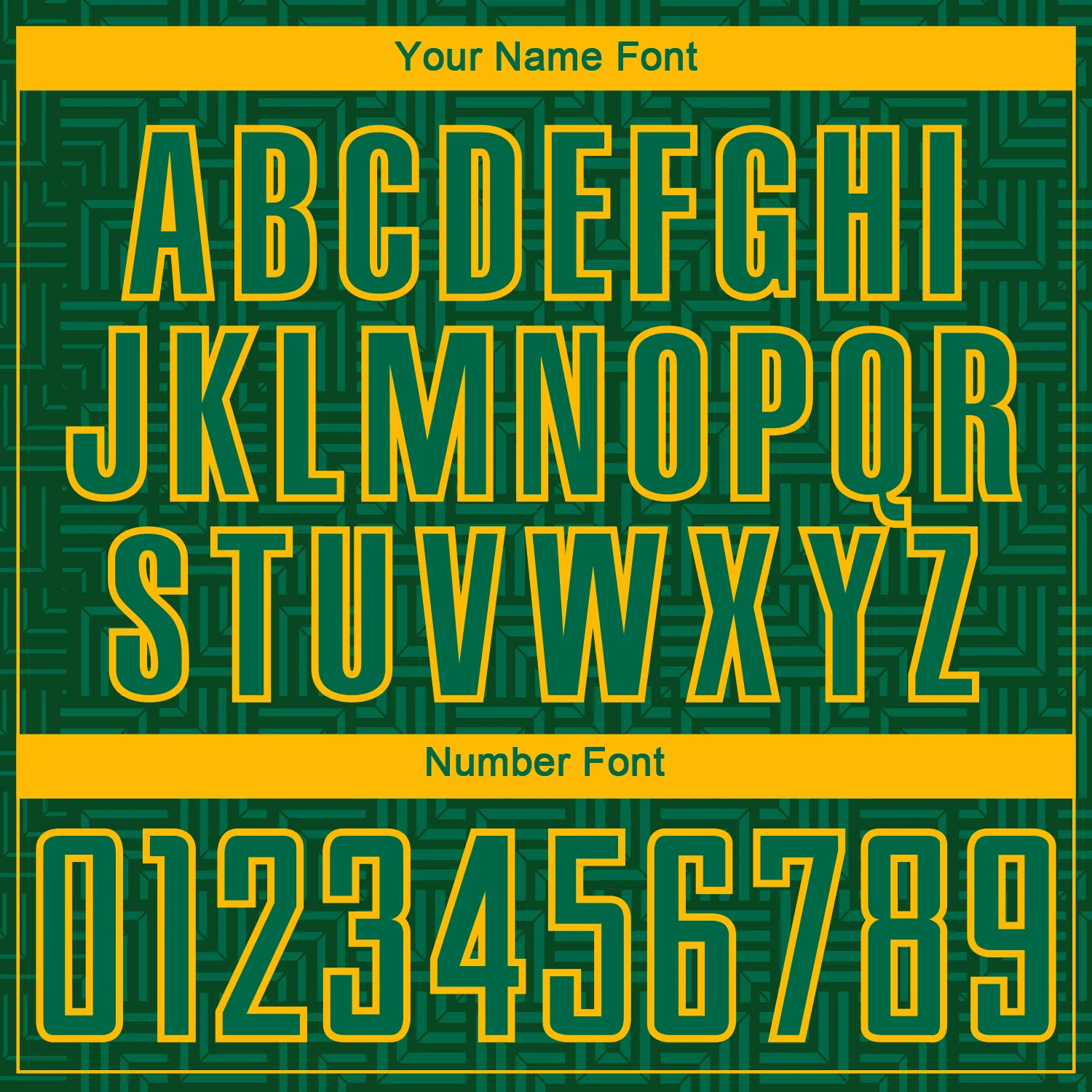 Custom Green Kelly Green-Gold Geometric Maze Interlocking Square Sports Sublimation Soccer Uniform Jersey - Image 6