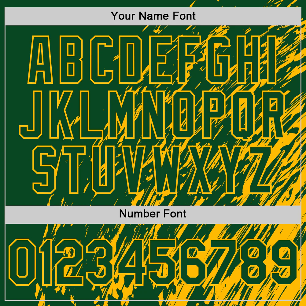 Custom Green Green-Gold 3D Pattern Design Bomber Full-Snap Varsity Letterman Hoodie Jacket - Image 6