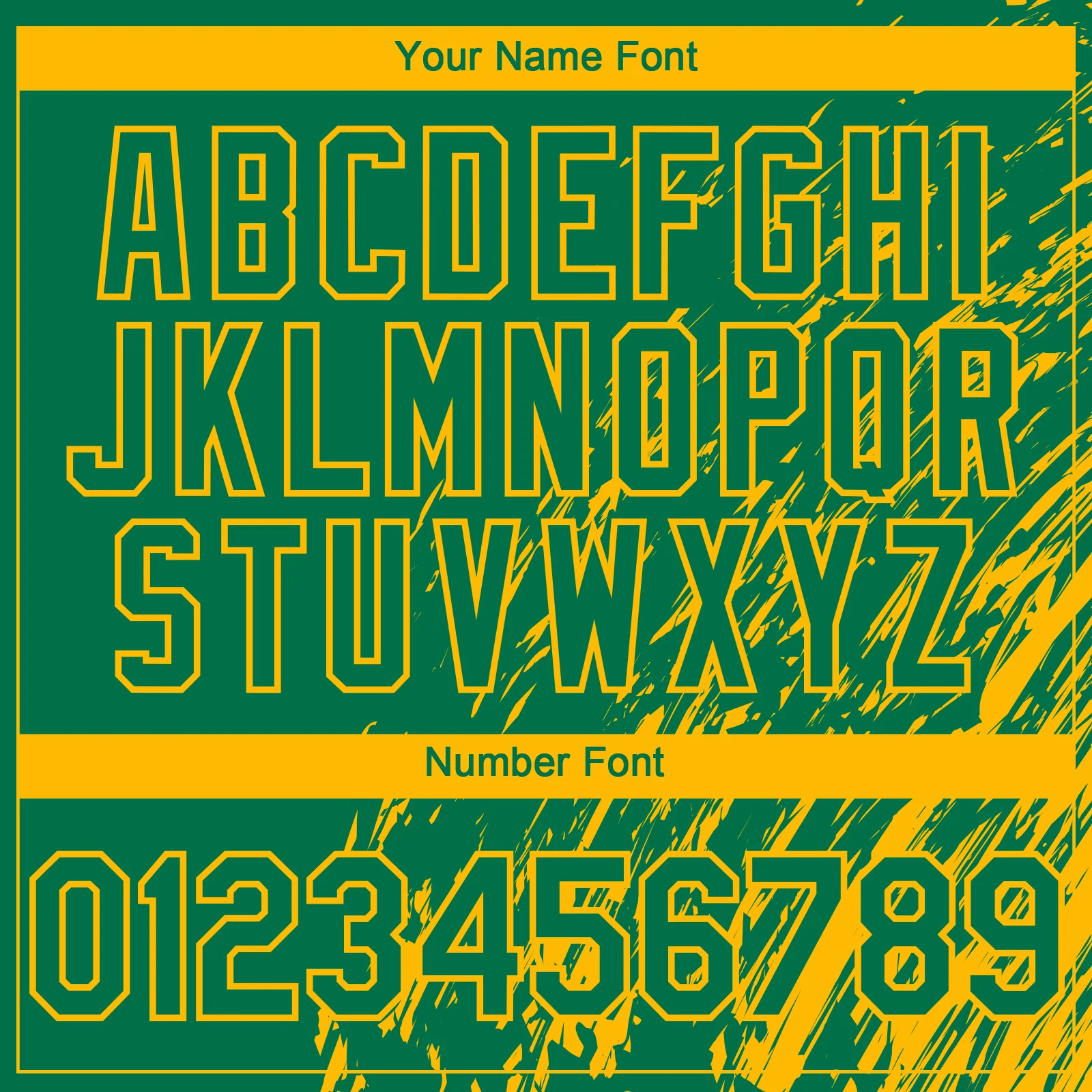 Custom Kelly Green Gold Paint Stroke Grunge Streak Authentic Baseball Jersey - Image 5