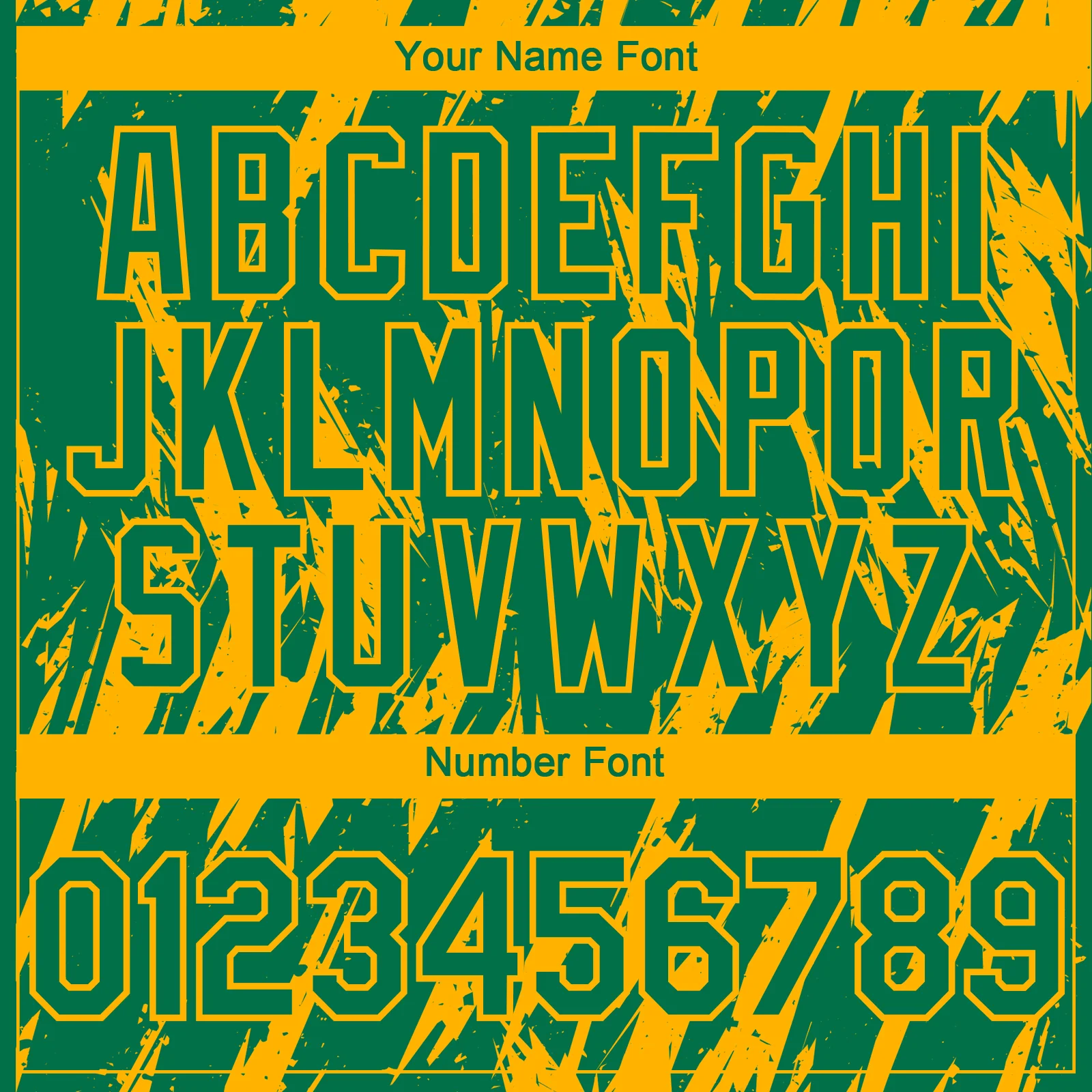 Custom Kelly Green Gold Splatter Torn Sharp Brush Stroke Authentic Baseball Jersey - Image 5