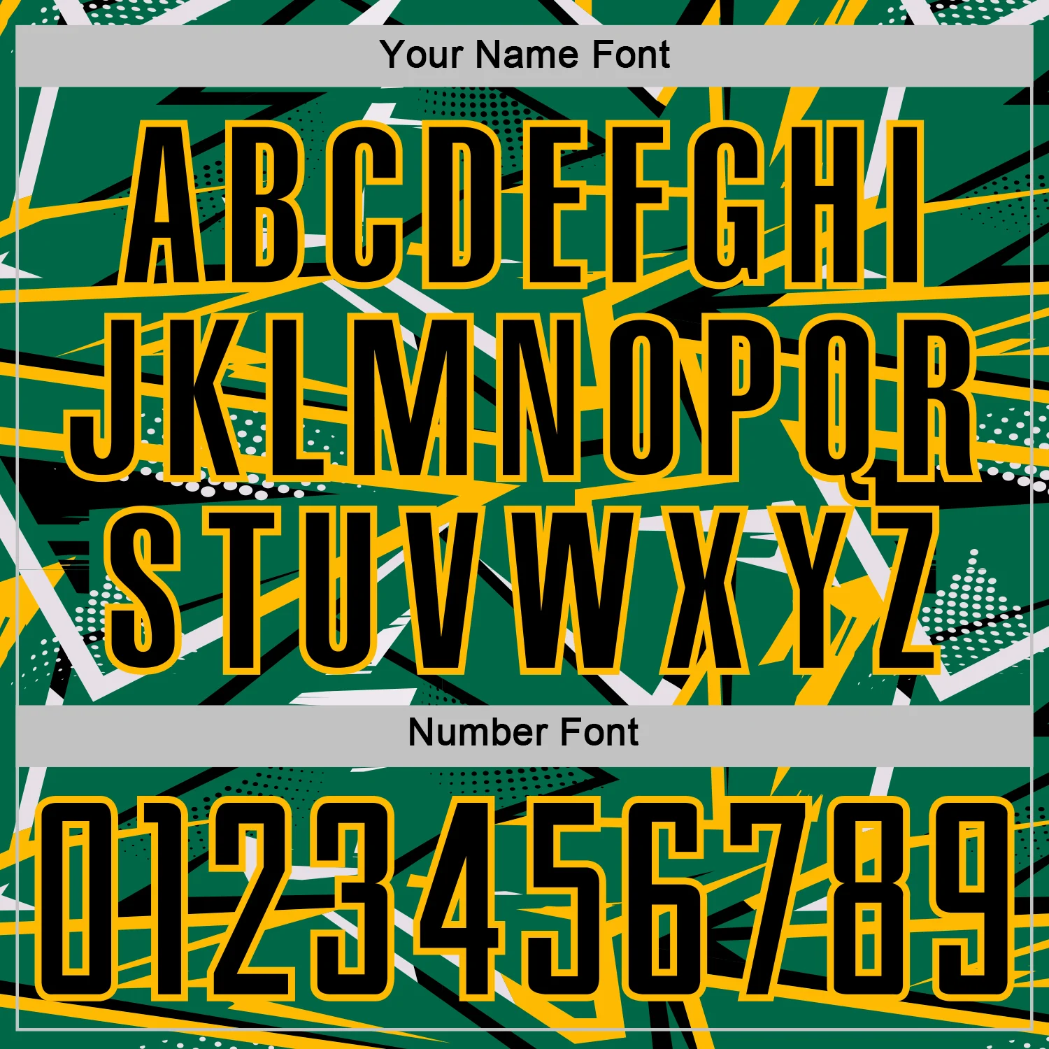 Custom Kelly Green Black Gold-White Abstract Geometric Stripes Sports Sublimation Soccer Uniform Jersey - Image 6