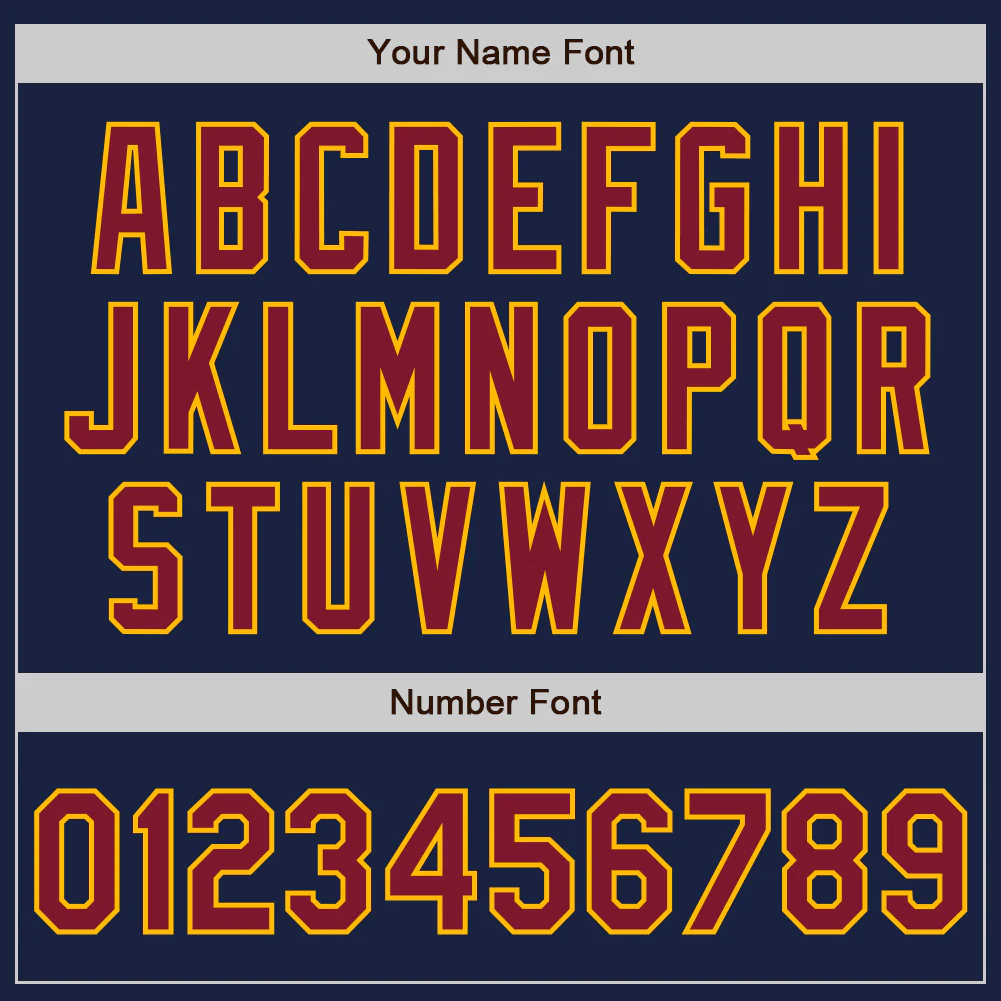 Custom Navy Crimson-Gold Authentic Baseball Jersey - Image 4