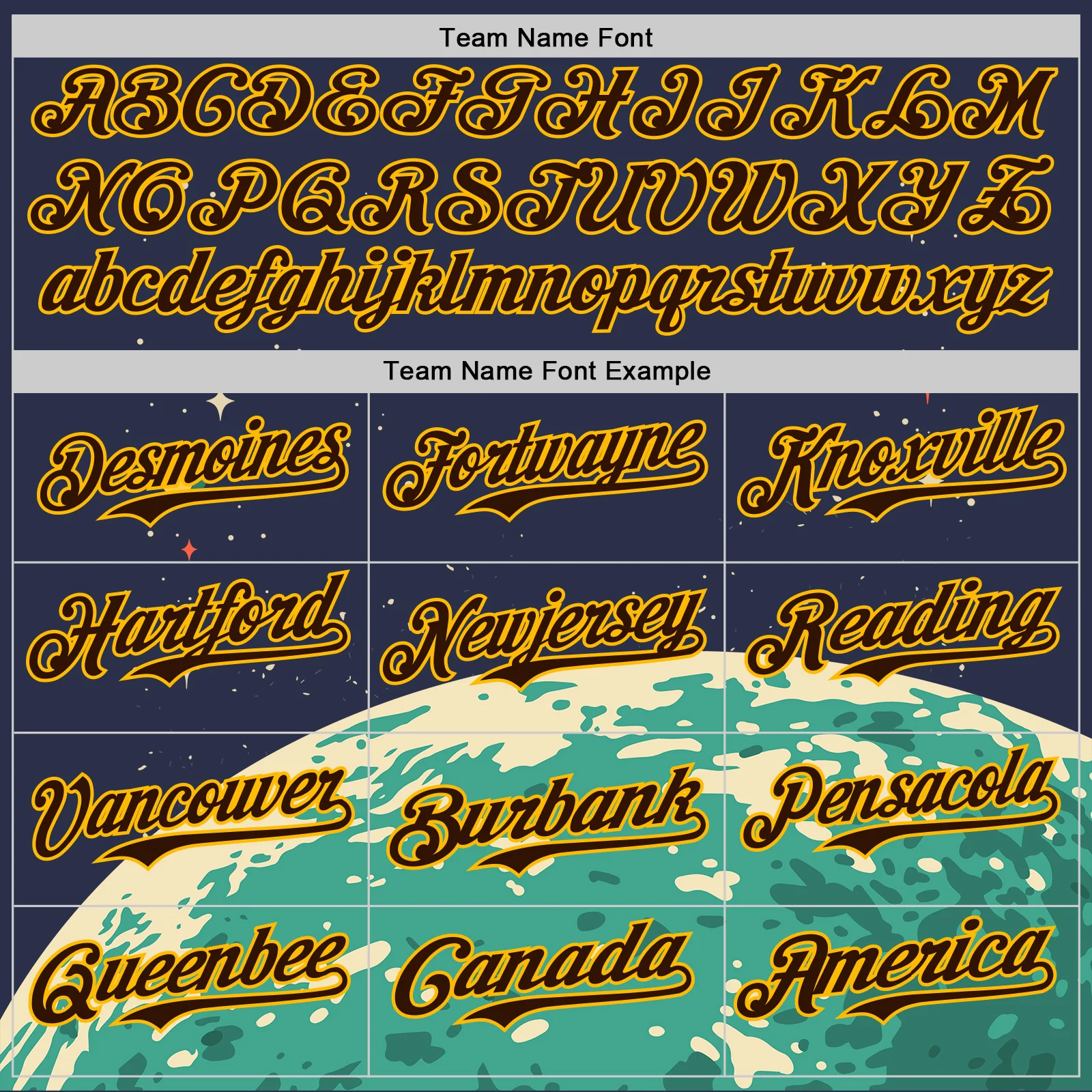 Custom Navy Brown-Gold Alien UFO Psychedelic Galaxy Authentic Baseball Jersey - Image 4