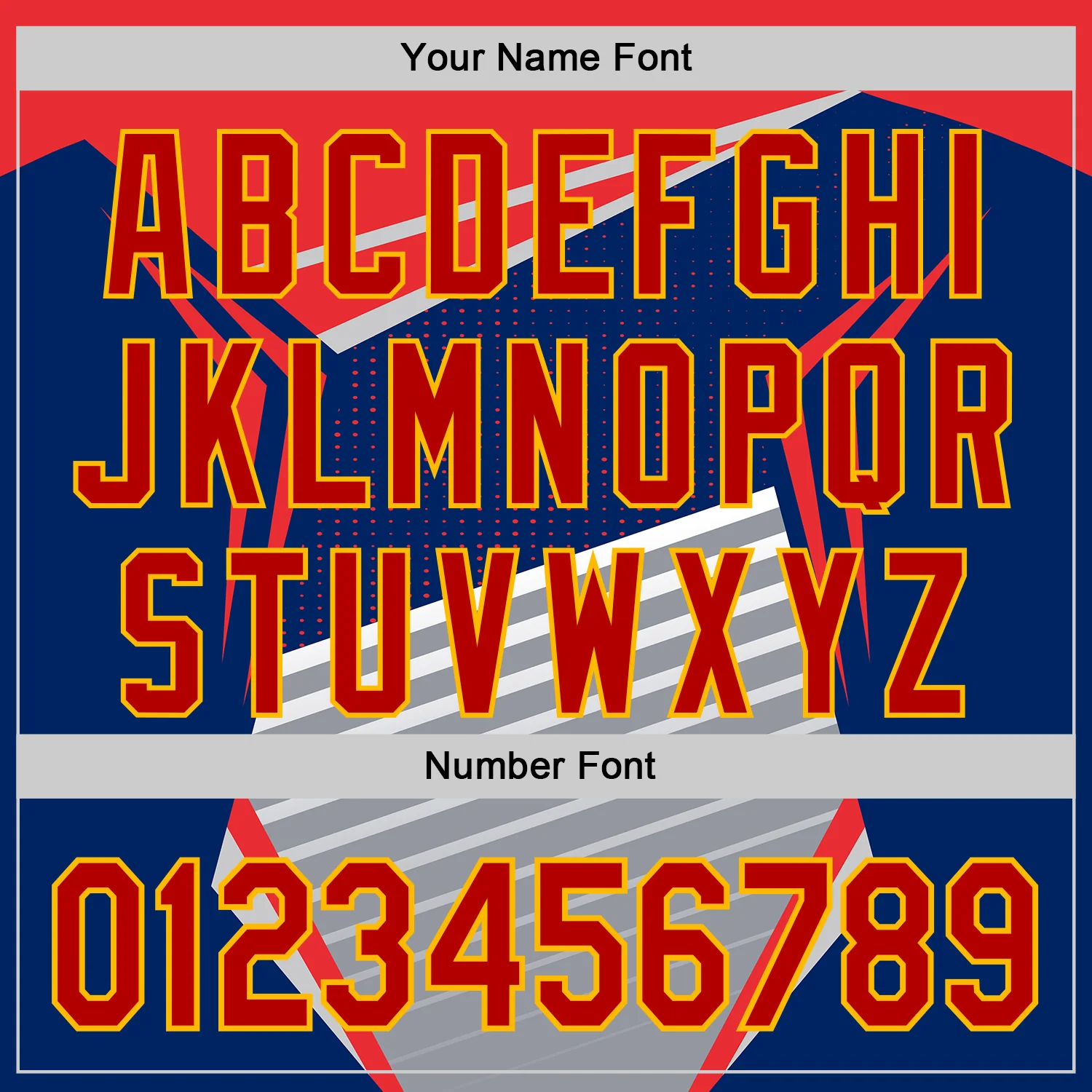 Custom Navy Red Gold Gray-White Car Racing Formula Auto Motorsport Authentic Baseball Jersey - Image 5