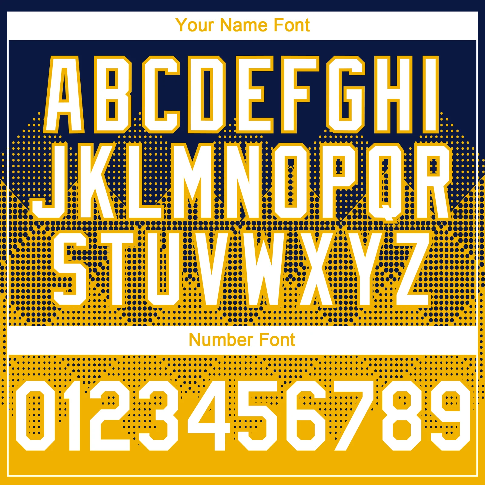 Custom Navy White-Gold 3D Gradient Square Shape Authentic Baseball Jersey - Image 5