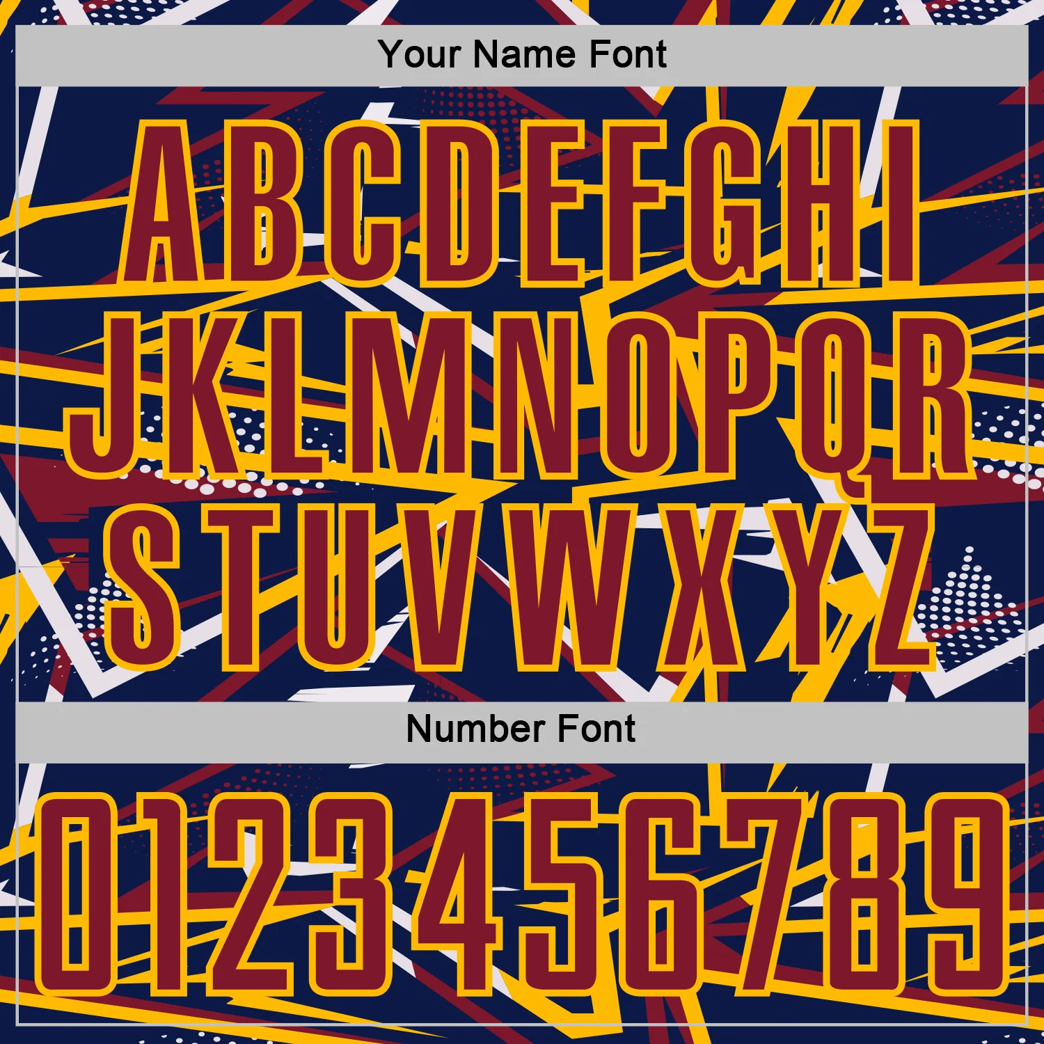 Custom Navy Crimson Gold-White Abstract Geometric Stripes Sports Sublimation Soccer Uniform Jersey - Image 6