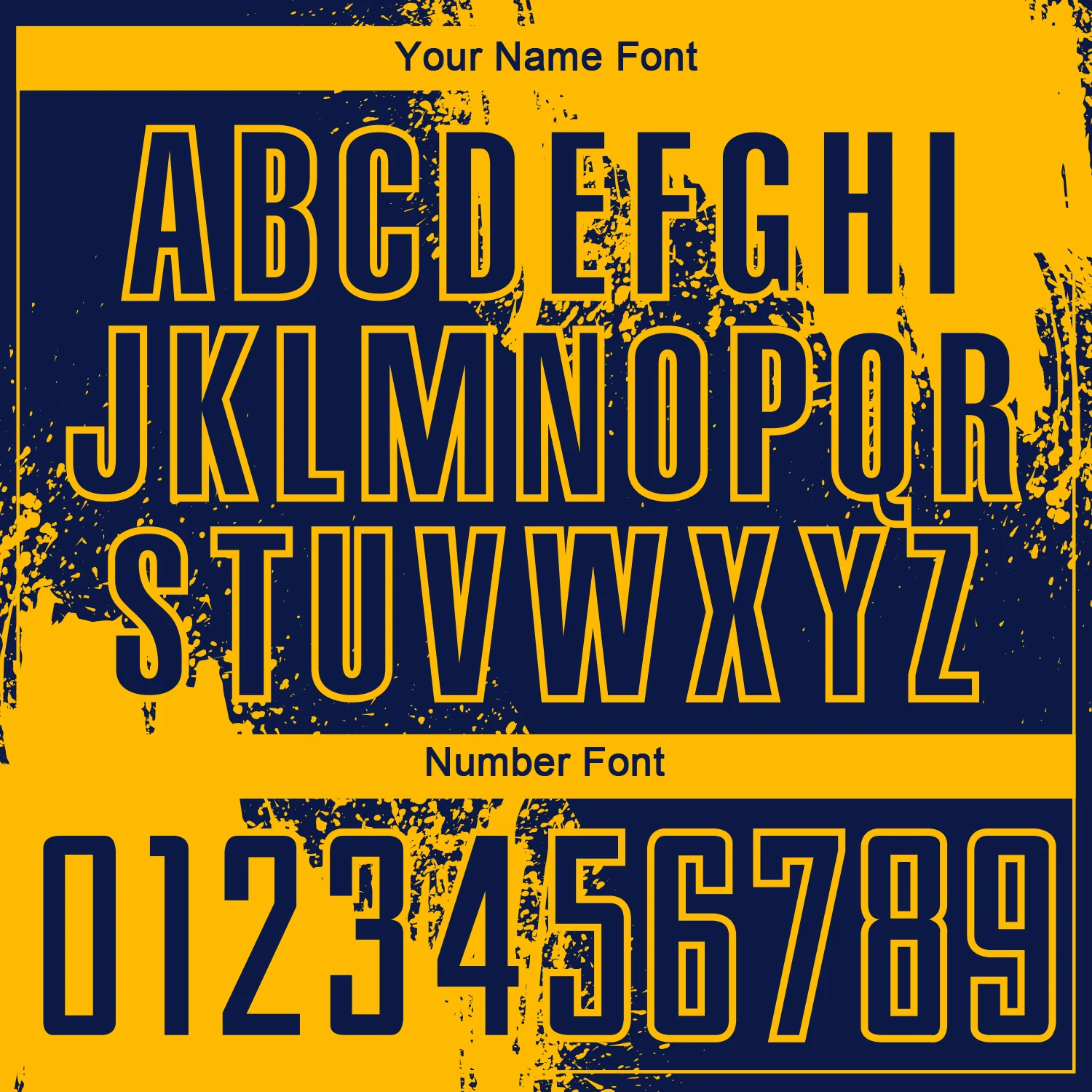 Custom Navy Gold Abstract Brush Stroke Sports Sublimation Soccer Uniform Jersey - Image 6