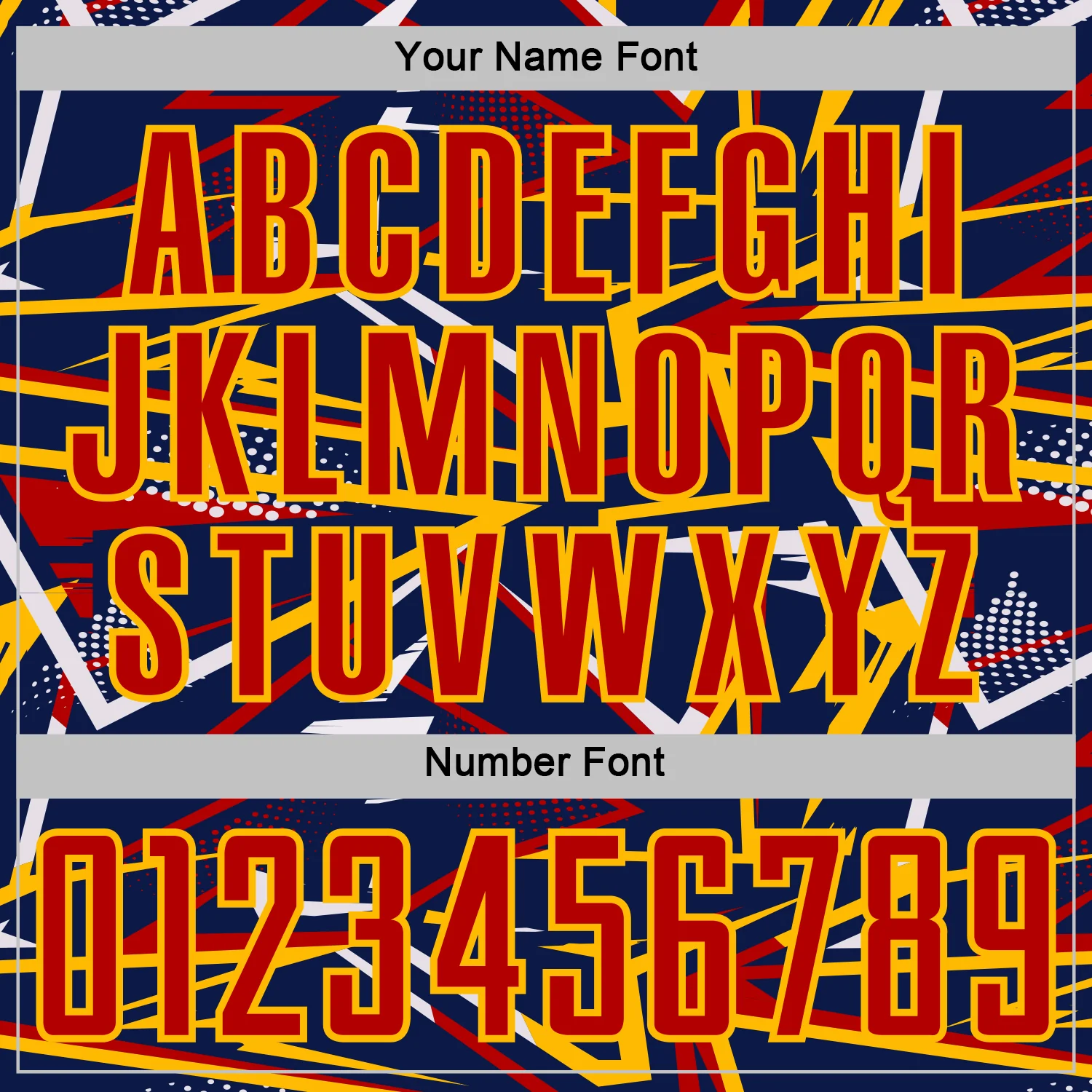Custom Navy Red Gold-White Abstract Geometric Stripes Sports Sublimation Soccer Uniform Jersey - Image 6